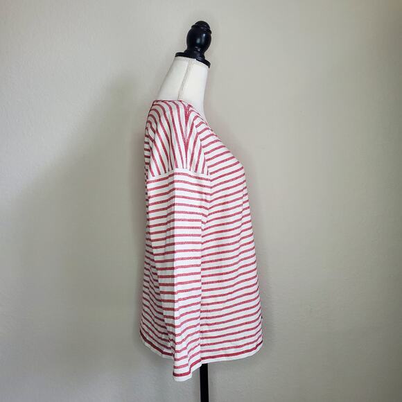 Madewell Red Striped Chart Tee Small - Picture 2 of 7